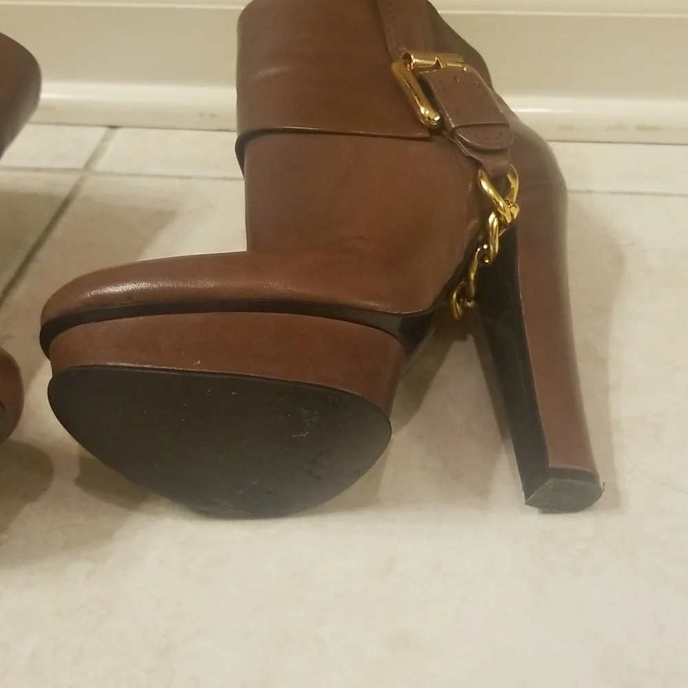Donald J Pliner brown boots size 6.5M EUC...high heel sexy boots - Picture 5 of 16